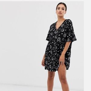 ASOS Design Zodiac print swing dress